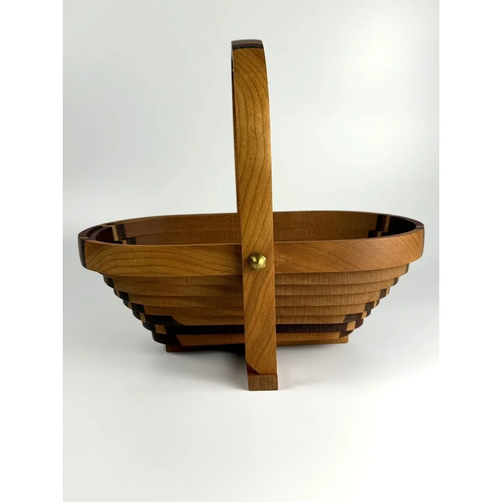 Vintage Signed Deep Spring Collapsible Basket 10